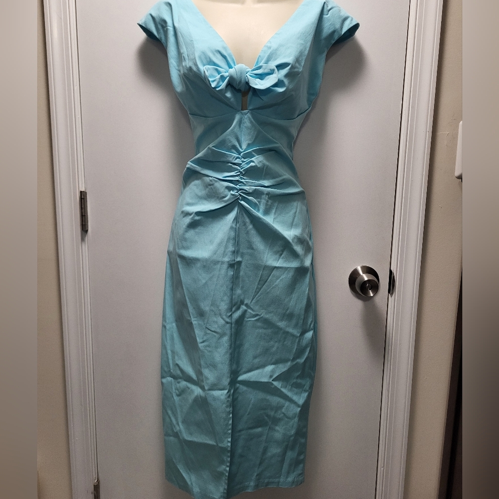 Pinup Couture Dixifried Light Blue Dress Size L